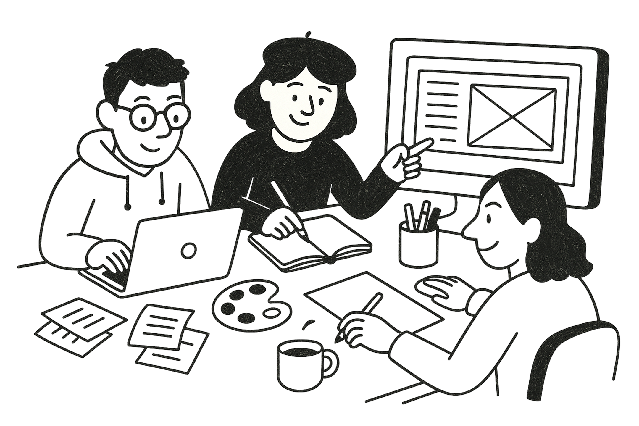 Collaboration illustration - light mode