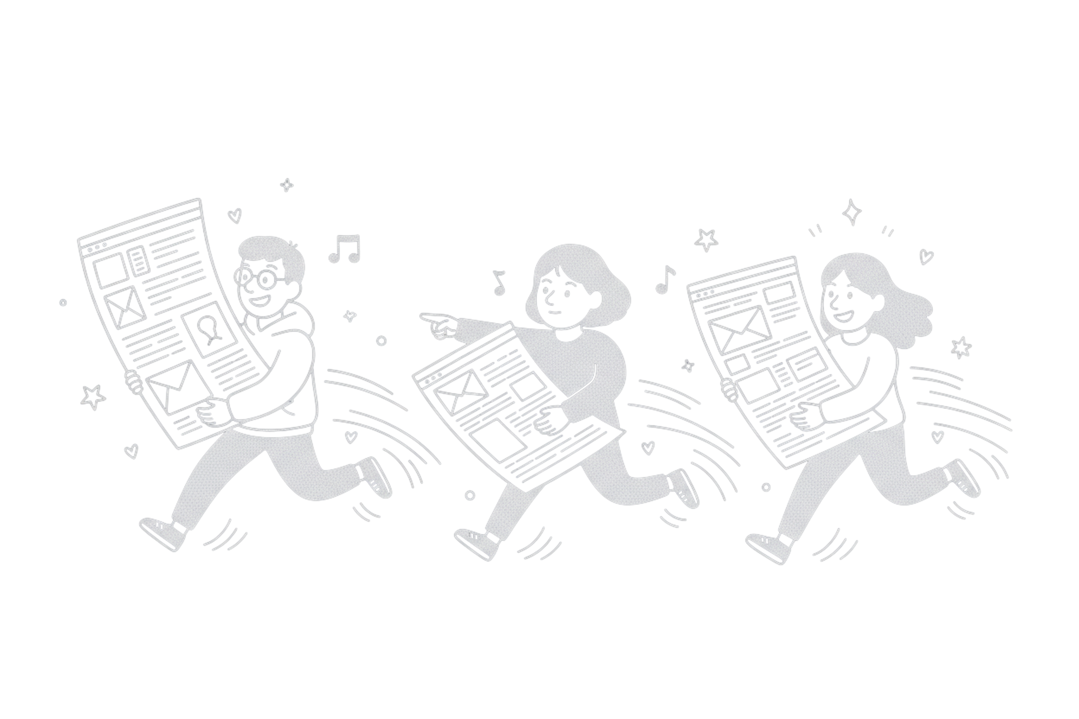 Run illustration - dark mode